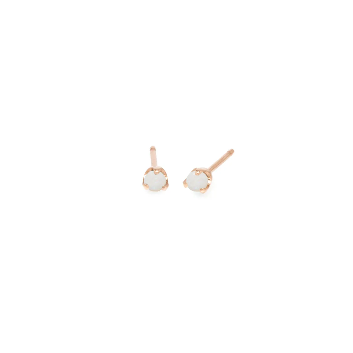 14k Opal Prong Studs | October Birthstone