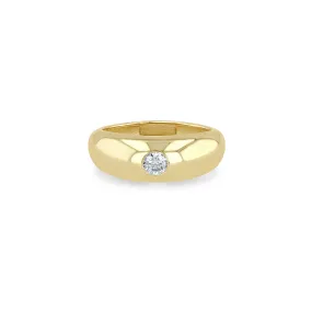 14k Round Diamond Small Aura Ring