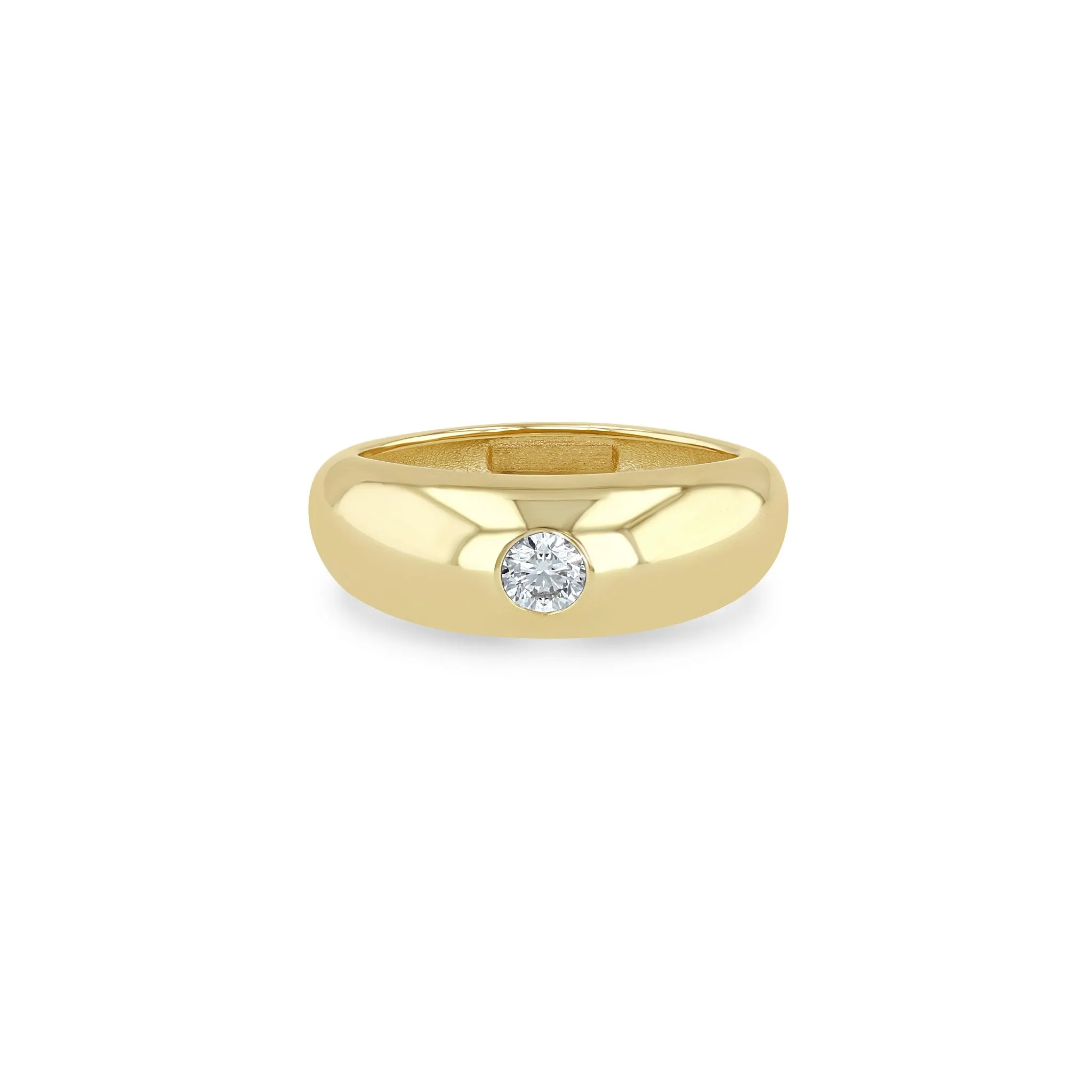 14k Round Diamond Small Aura Ring