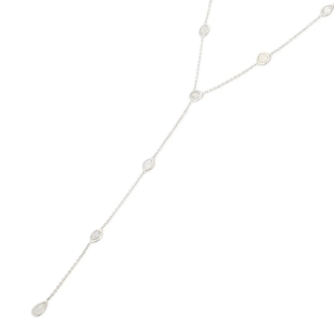 18K Diamond Lariat Y Necklace