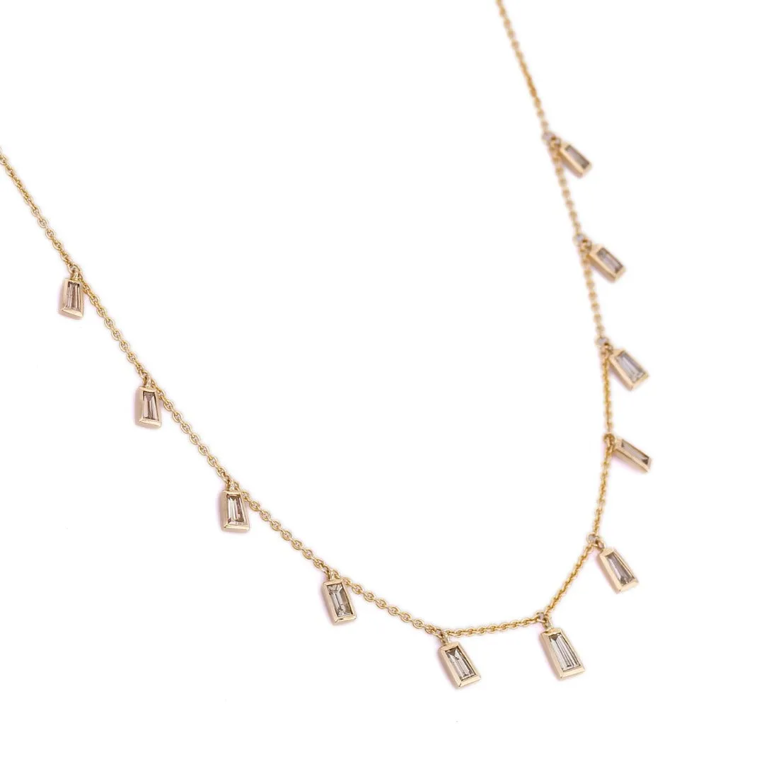 18K Yellow Gold Diamond Necklace