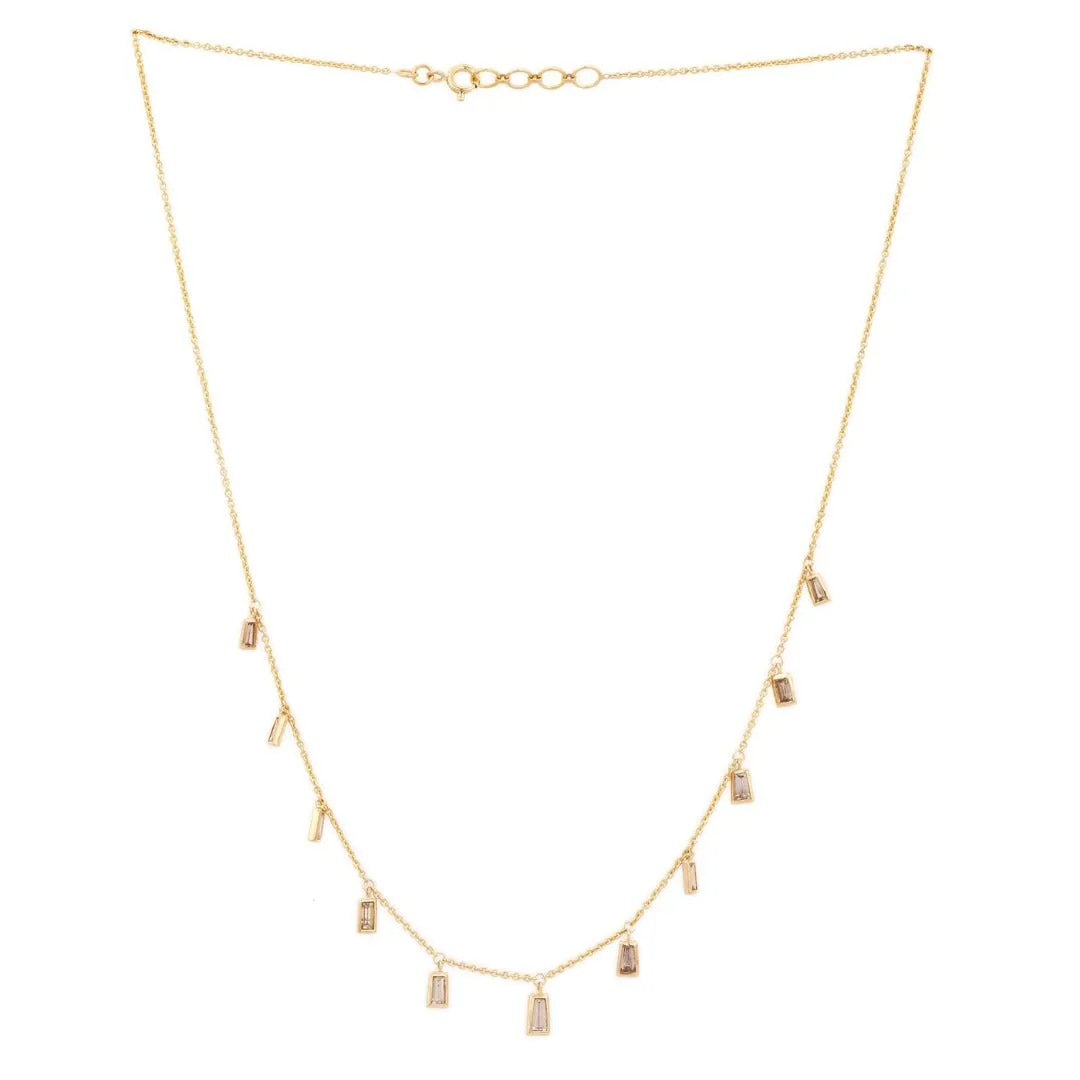 18K Yellow Gold Diamond Necklace