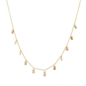 18K Yellow Gold Diamond Necklace