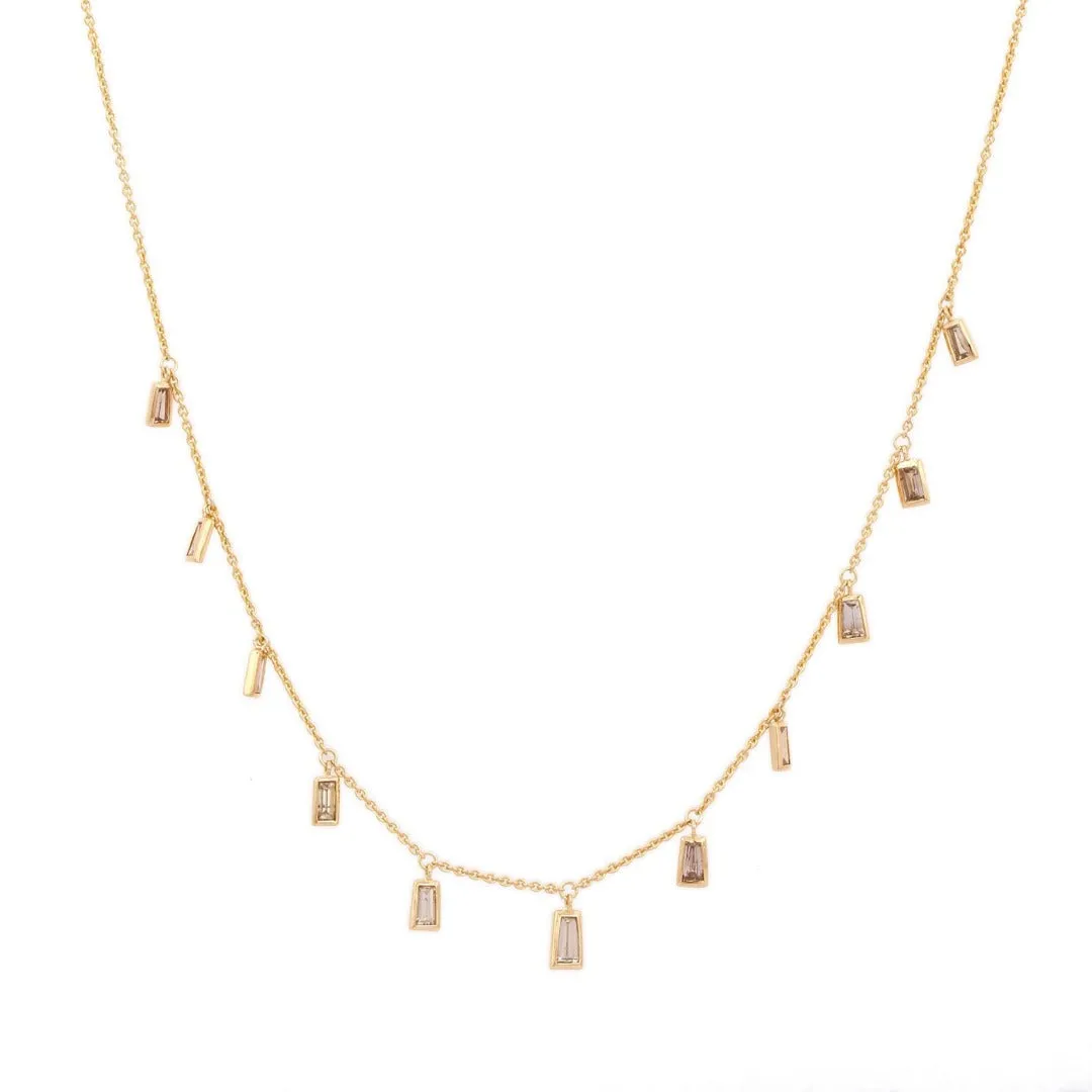 18K Yellow Gold Diamond Necklace