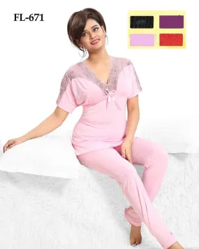 2 Pcs Nighty FL-671 - Flourish Exclusive Bridal Nighties