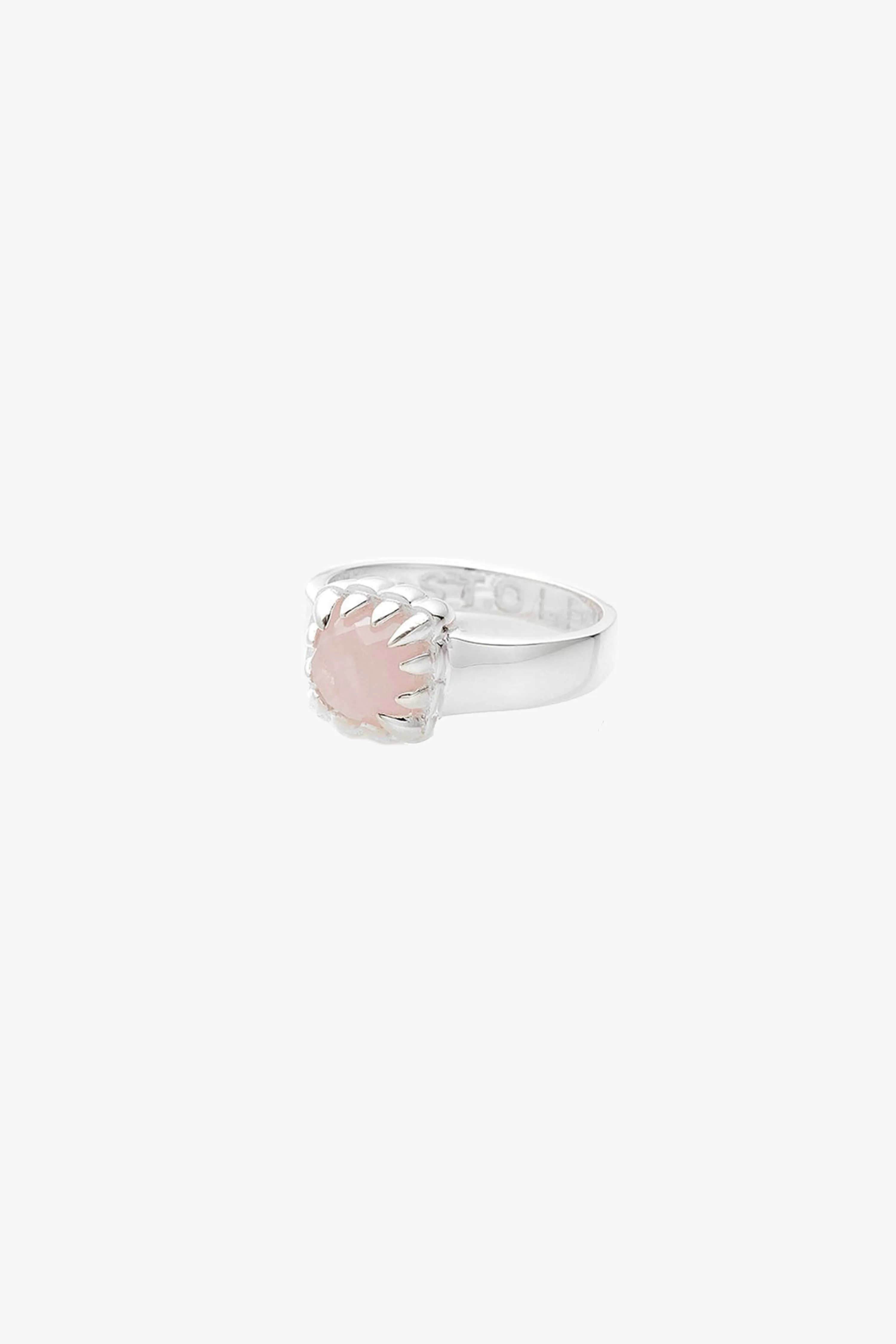 Baby Claw Rose Quartz Ring Medium N