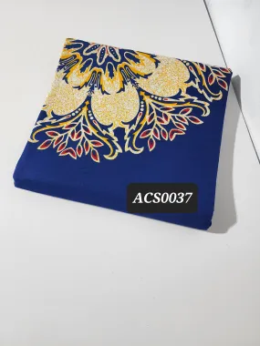 Blue African Ankara Fabric, ACS0037