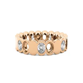 Chorost & Co. Private Collection 14K Rose Gold 1.00ct Diamond Ovals Eternity Band