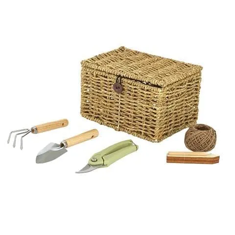 Dotti Set of 6 Gardening Tools With Basket