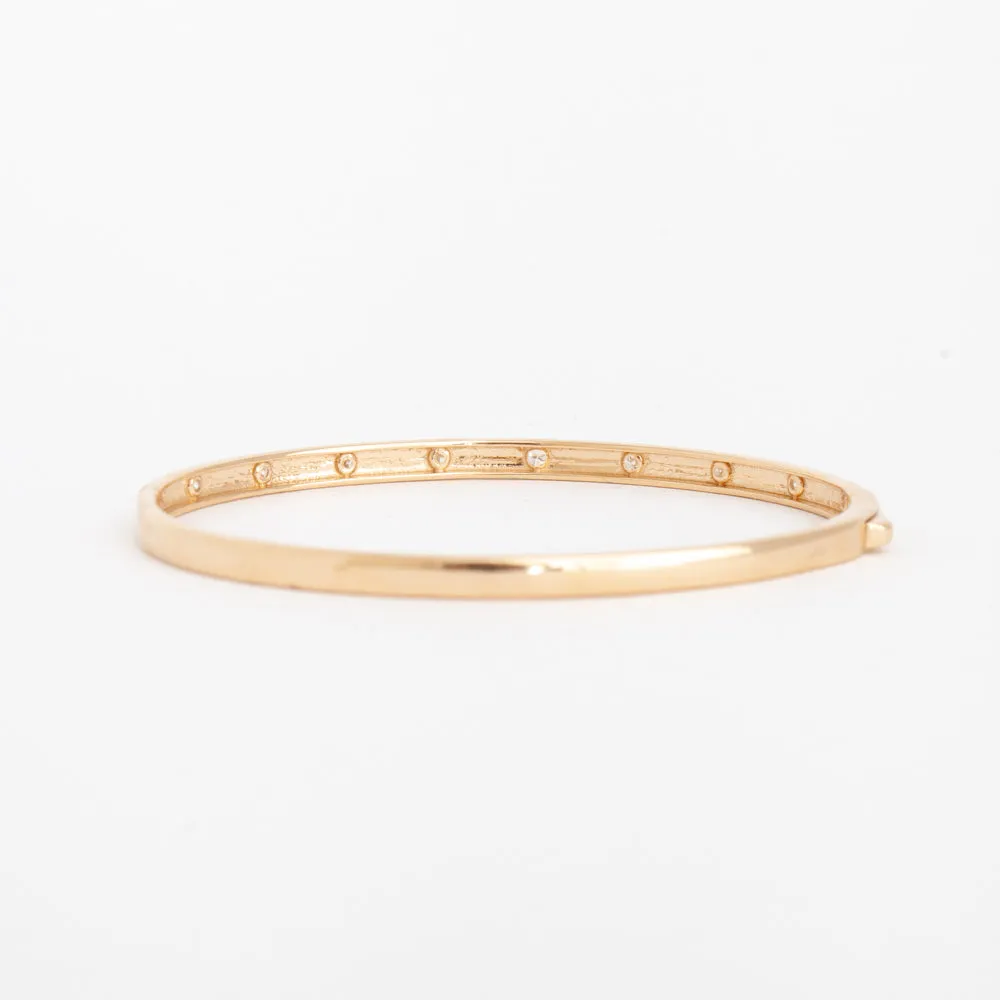 Flush-set Diamond Hinged Bangle