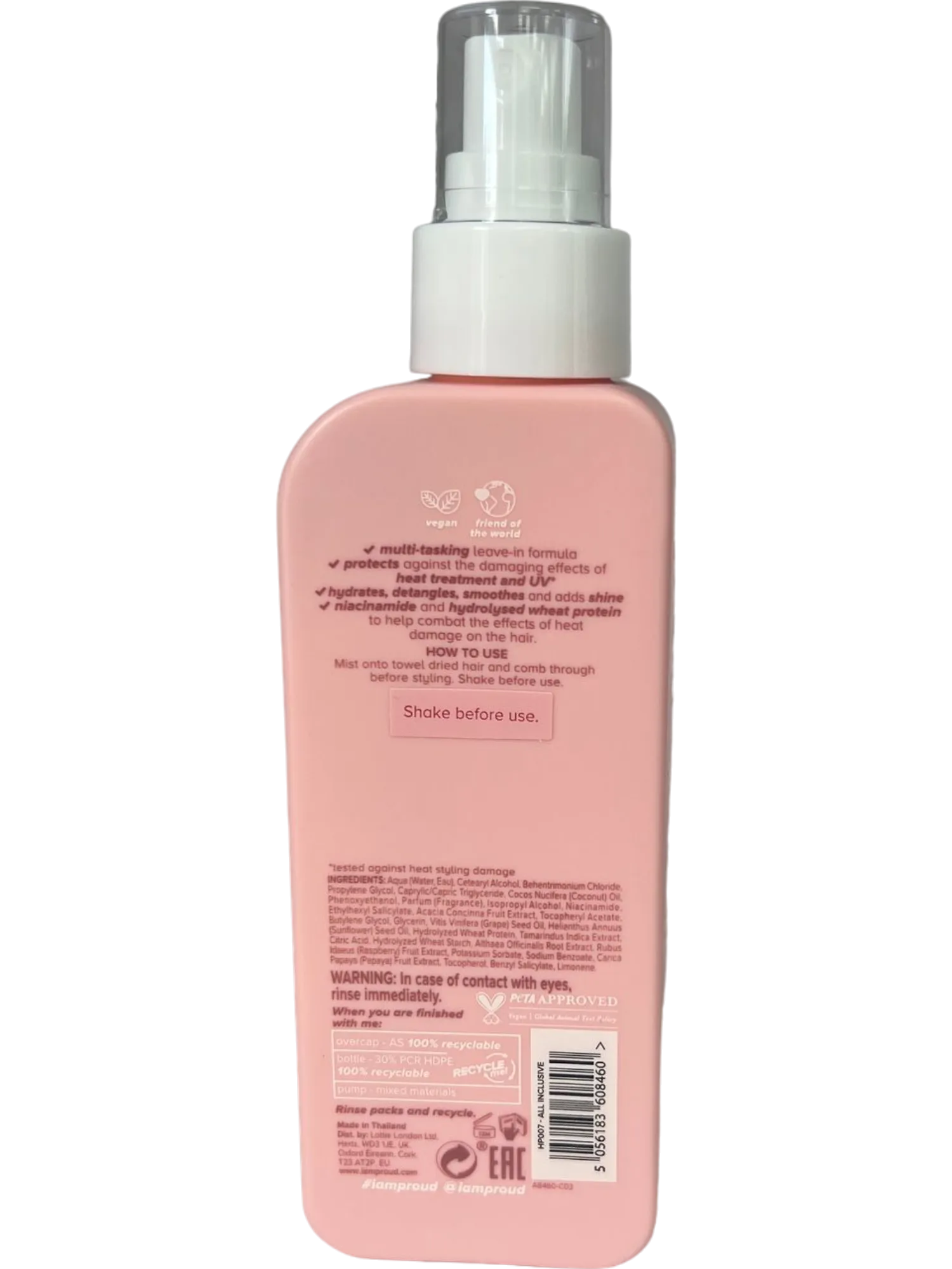 Hair Proud Pink All Inclusive Leave-in Spray with Niacinamide 5.07 Fl Oz