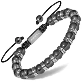 High Power Magnetic Hematite Bracelet Silver Titan