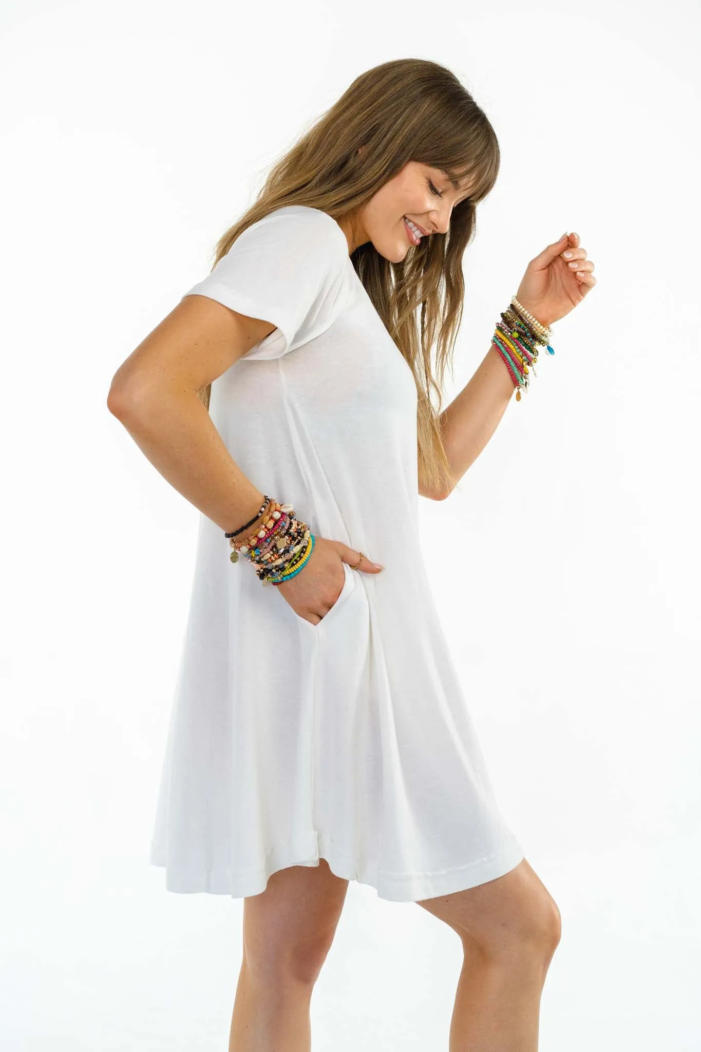 Hometown Favorite Tee Dress - Ivory