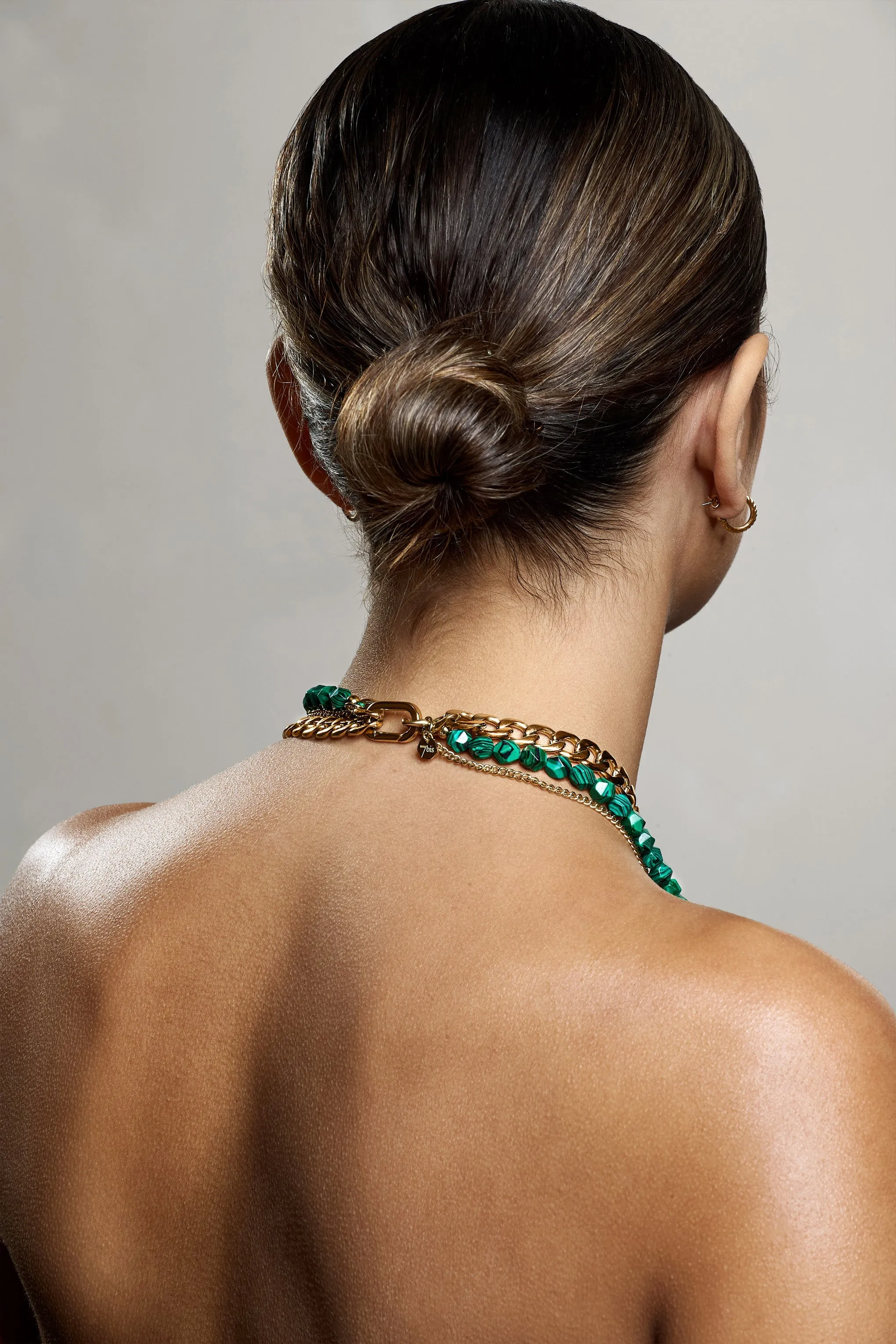 Juni | Green & Gold Layered Necklace