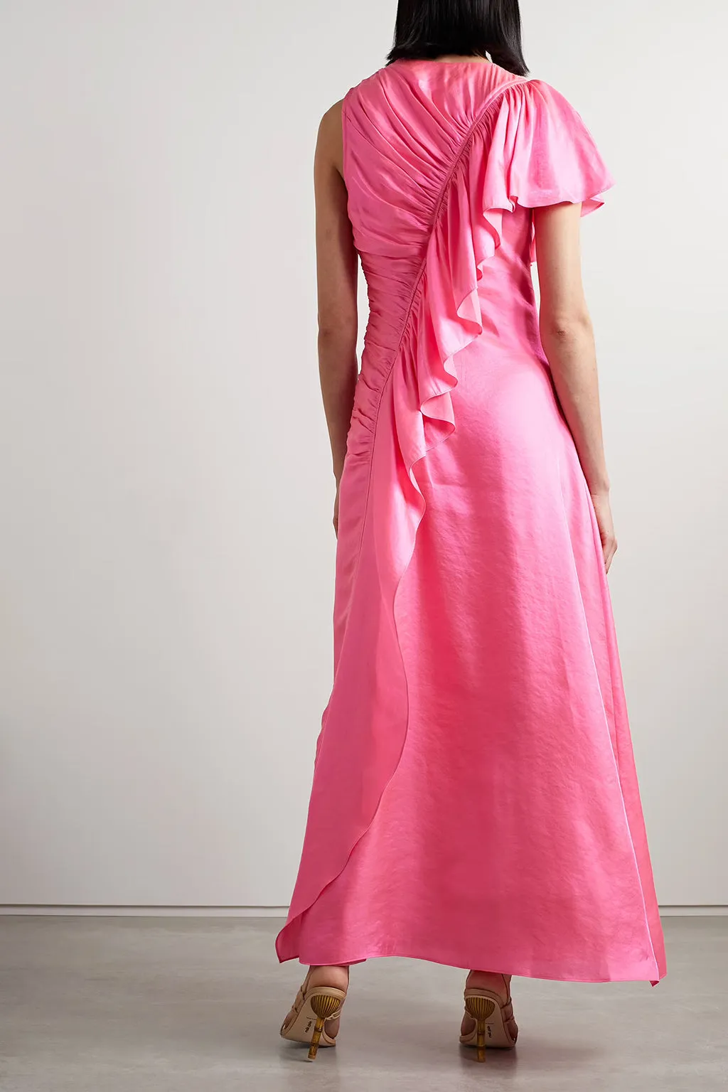 LALI DRESS IN DAHLIA PINK SILK