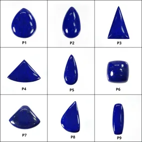 LAPIS LAZULI Gemstone Cabochon : Natural Untreated Blue Lapis Pear, Triangle, Cushion And Uneven Shape 1pc