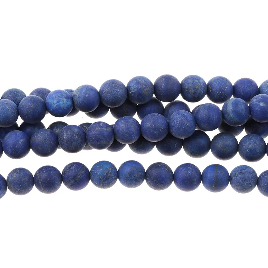 MATTE Lapis 8mm Round - 8-Inch