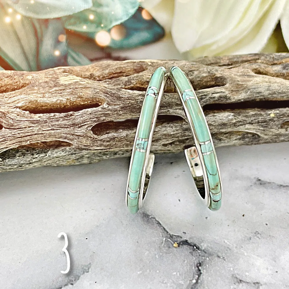 MEDIUM {Blue Moon Turquoise} Hoops