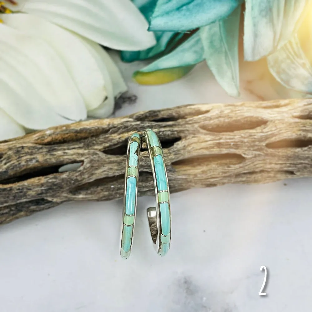 MEDIUM {Blue Moon Turquoise} Hoops