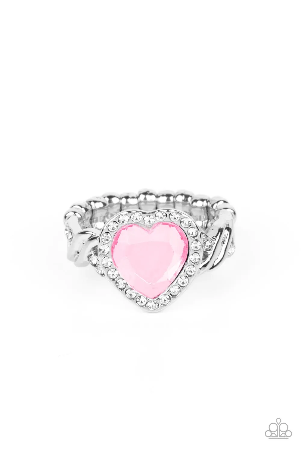 Paparazzi Committed To Cupid - Pink Heart Ring