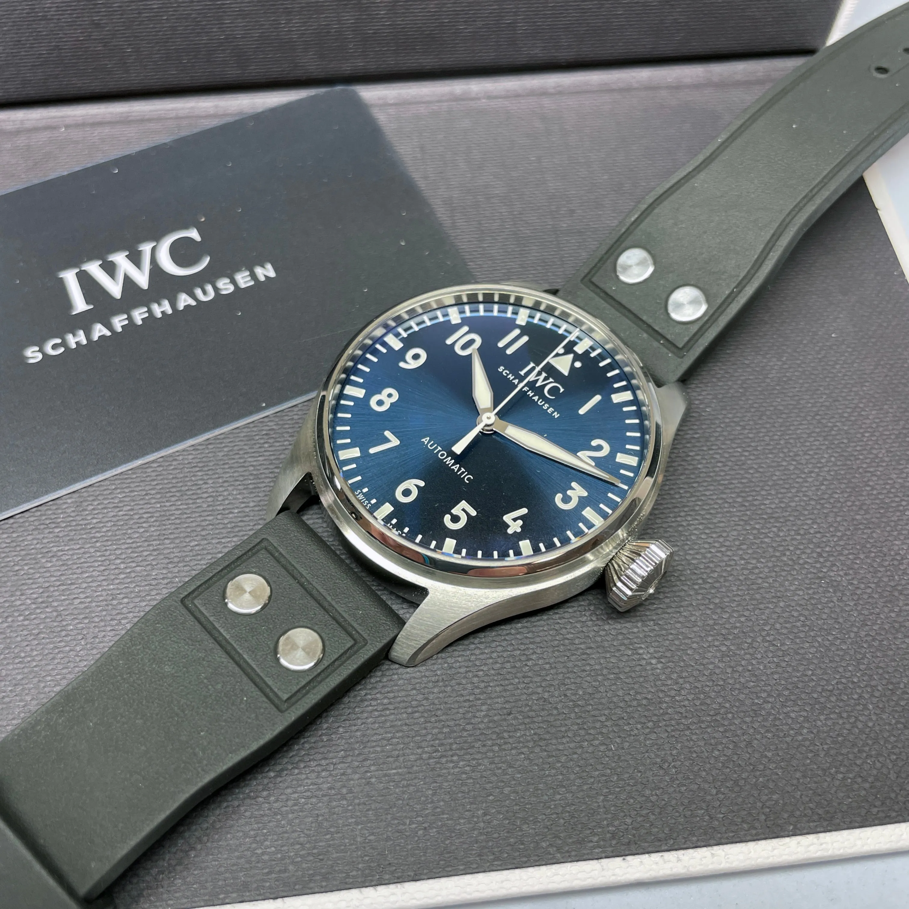 Pre-Owned IWC Big Pilot's Watch 43mm Blue Watch IW329303