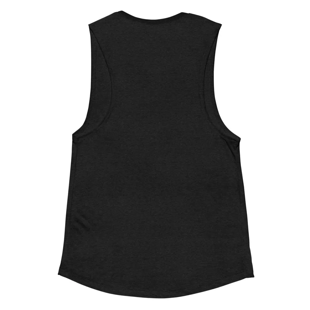 Purr Nebula Muscle Tank Top - Relaxed Fit Tee with low cut armholes, Gym Yoga Essentials, Witchy Vegan Activewear, Goth Sportwear