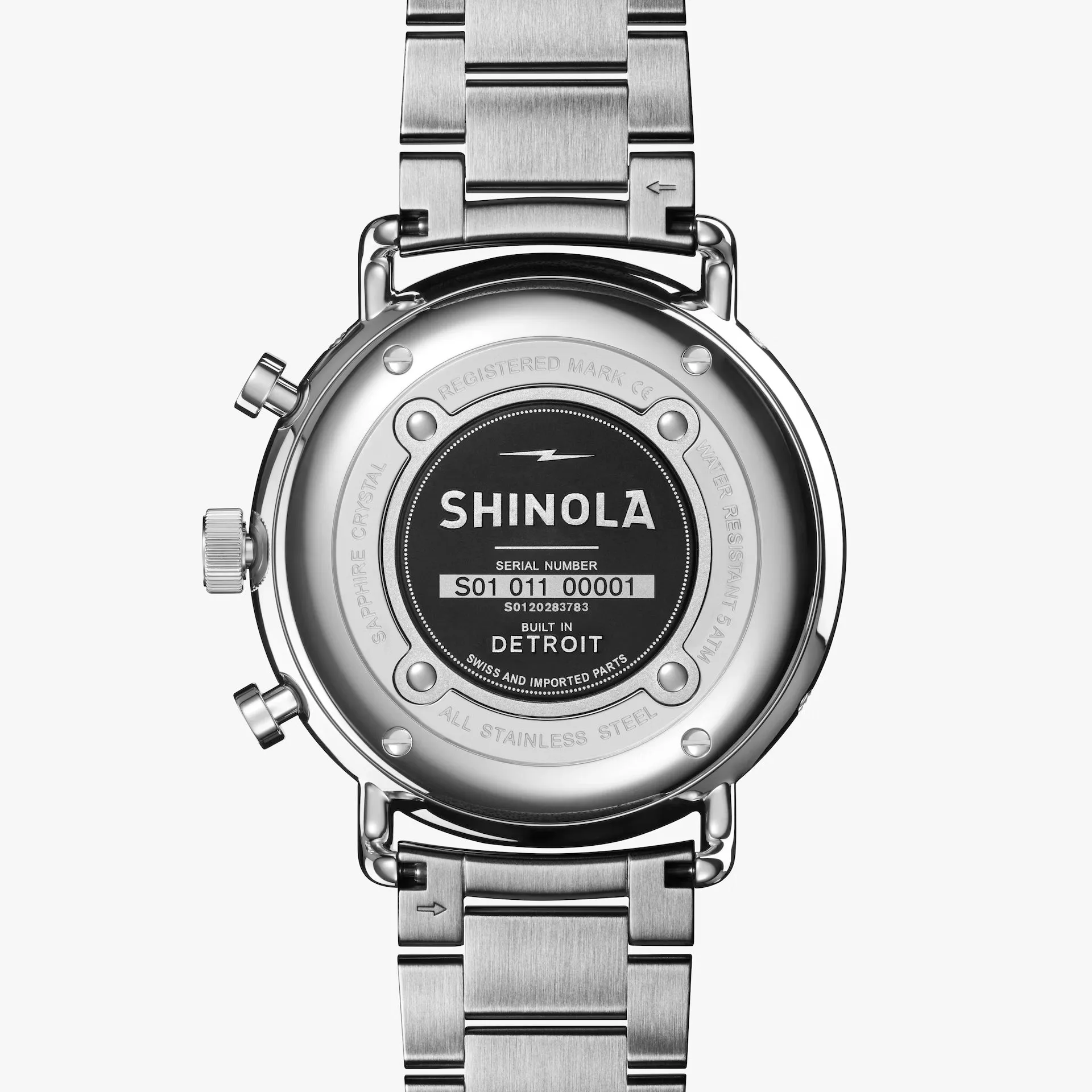 Shinola 45MM Canfield Sport Chronograph Steel White Watch S0120283783