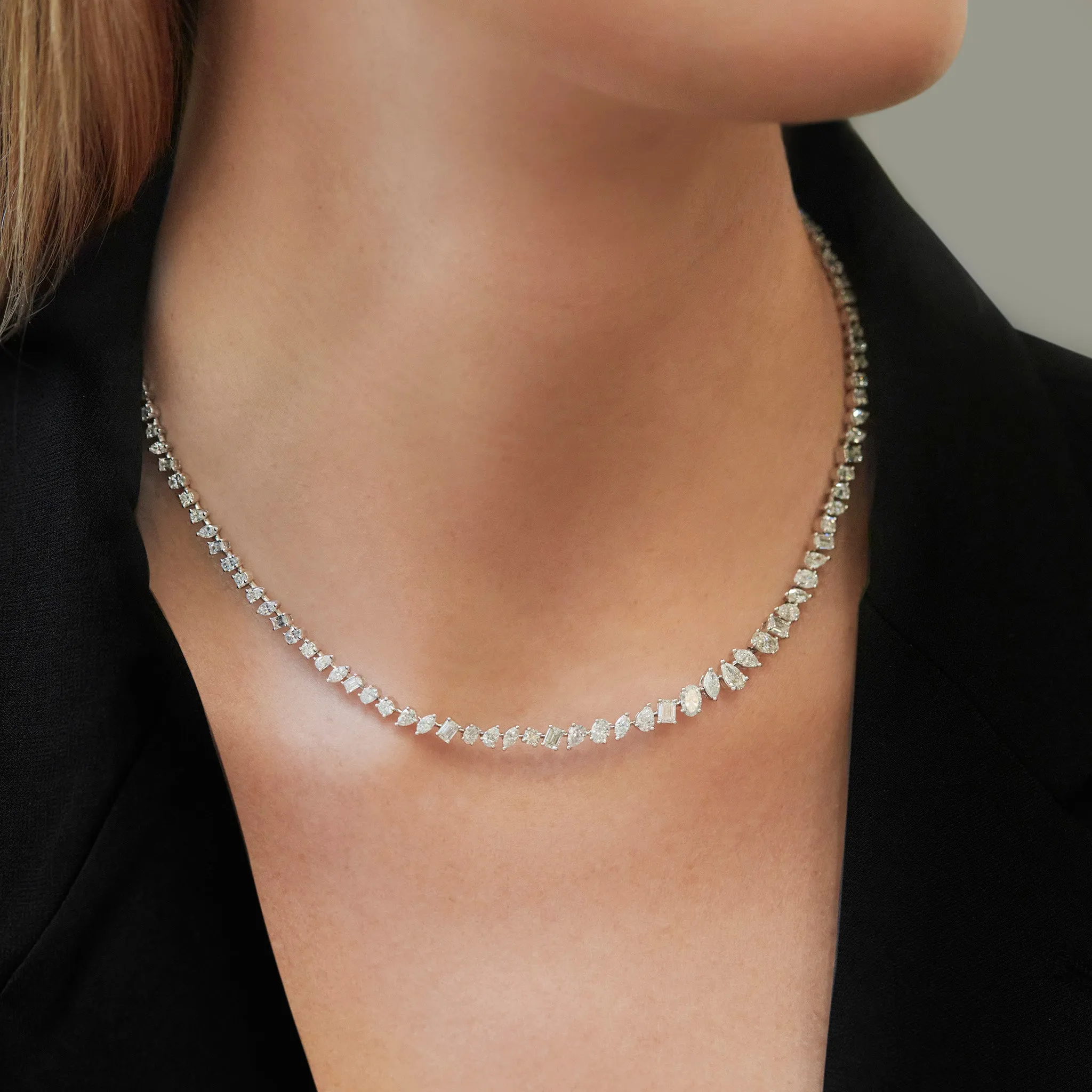 Small Multi-Shape Diamond Necklace