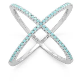 Stella Ring ~Sterling with Turquoise CZs