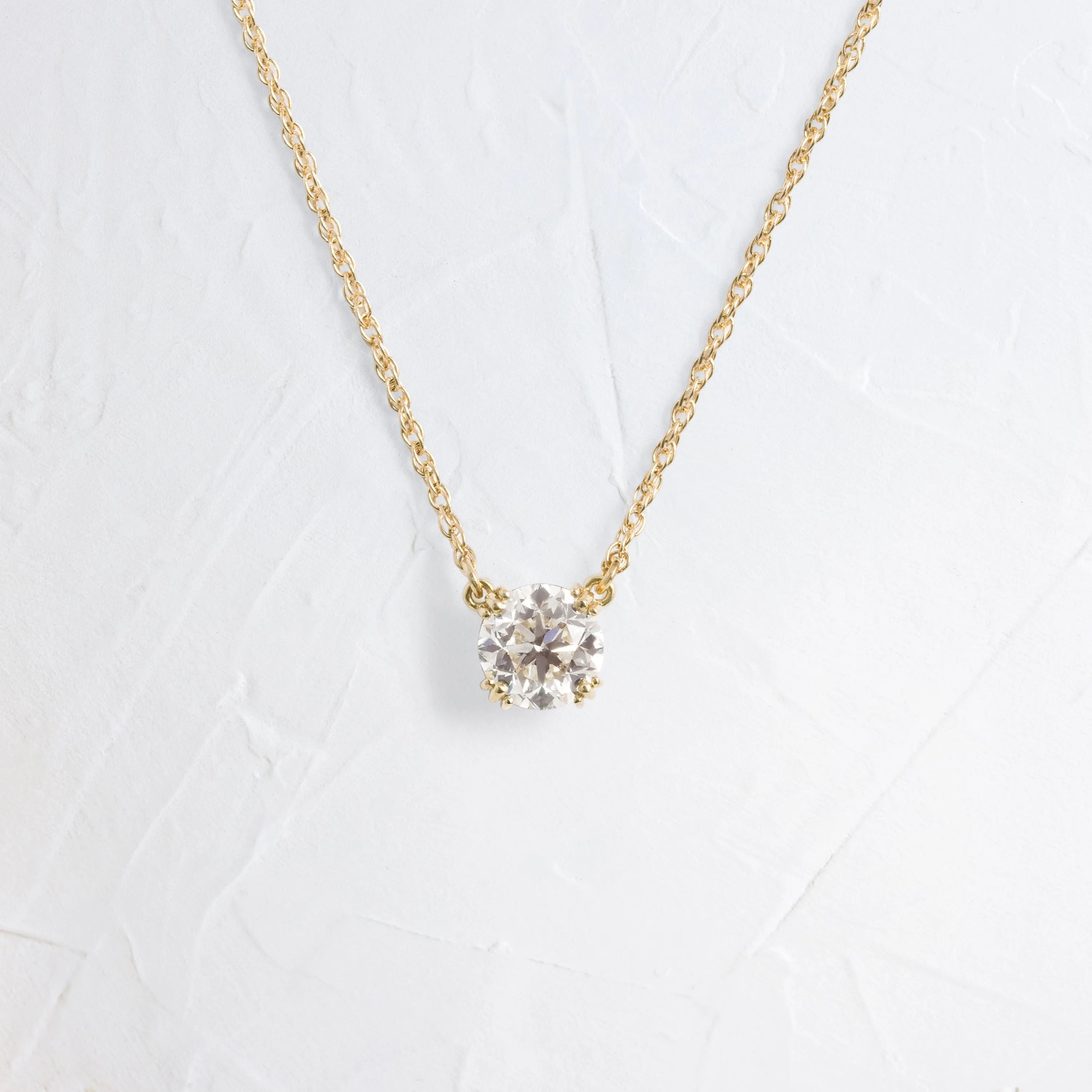 Threaded Necklace, 0.7ct. Champagne Diamond