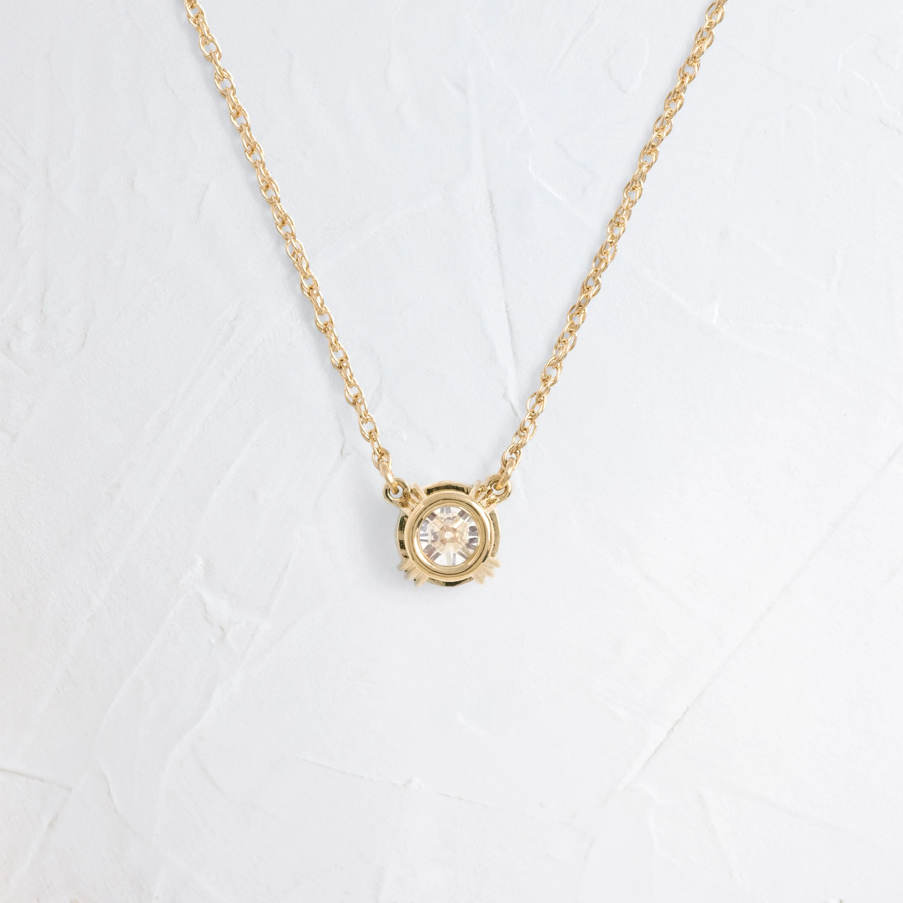 Threaded Necklace, 0.7ct. Champagne Diamond