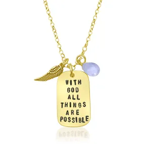 With God All Things Are Possible Necklace