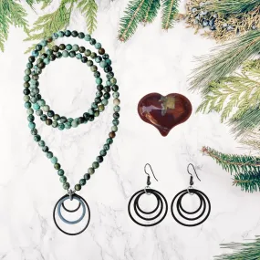 Zero Waste Ocean Themed Jewelry Set for Sustainable Living